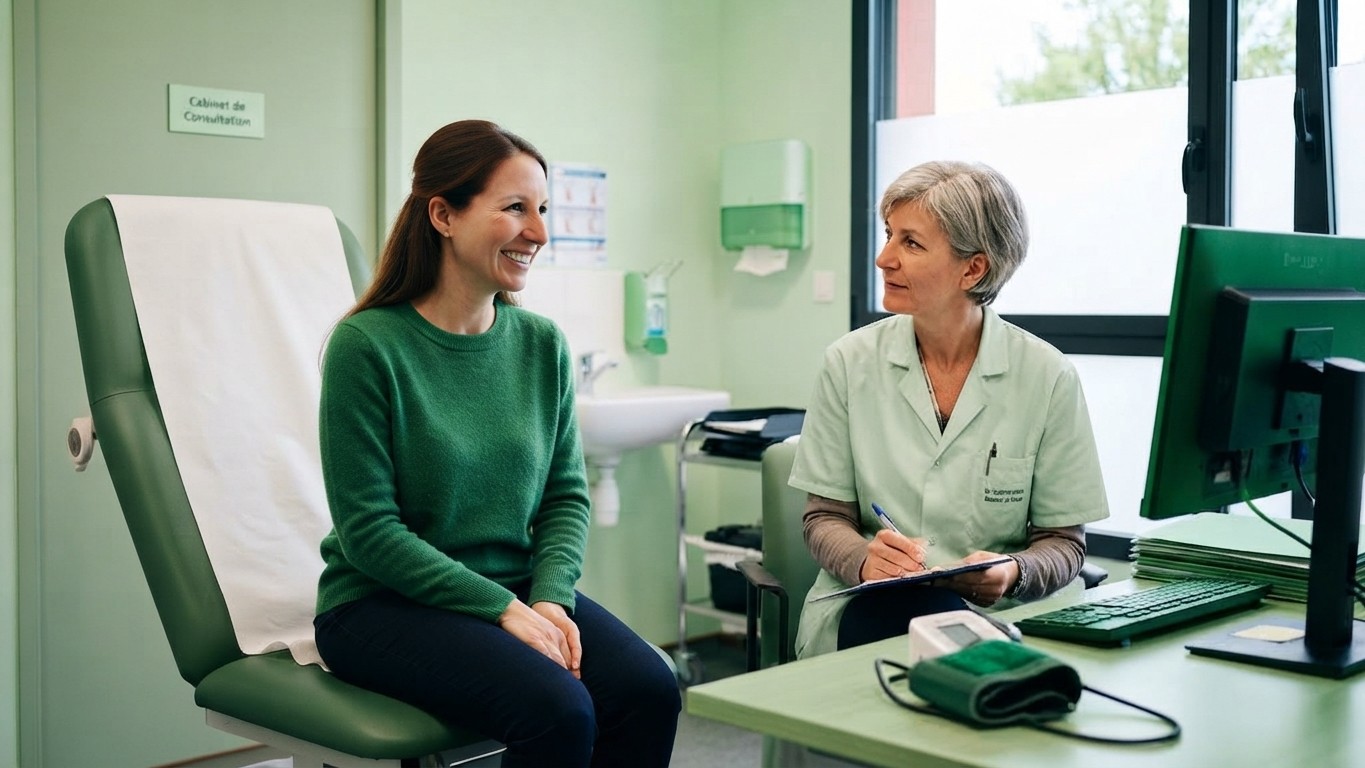 Femme visite médicale
